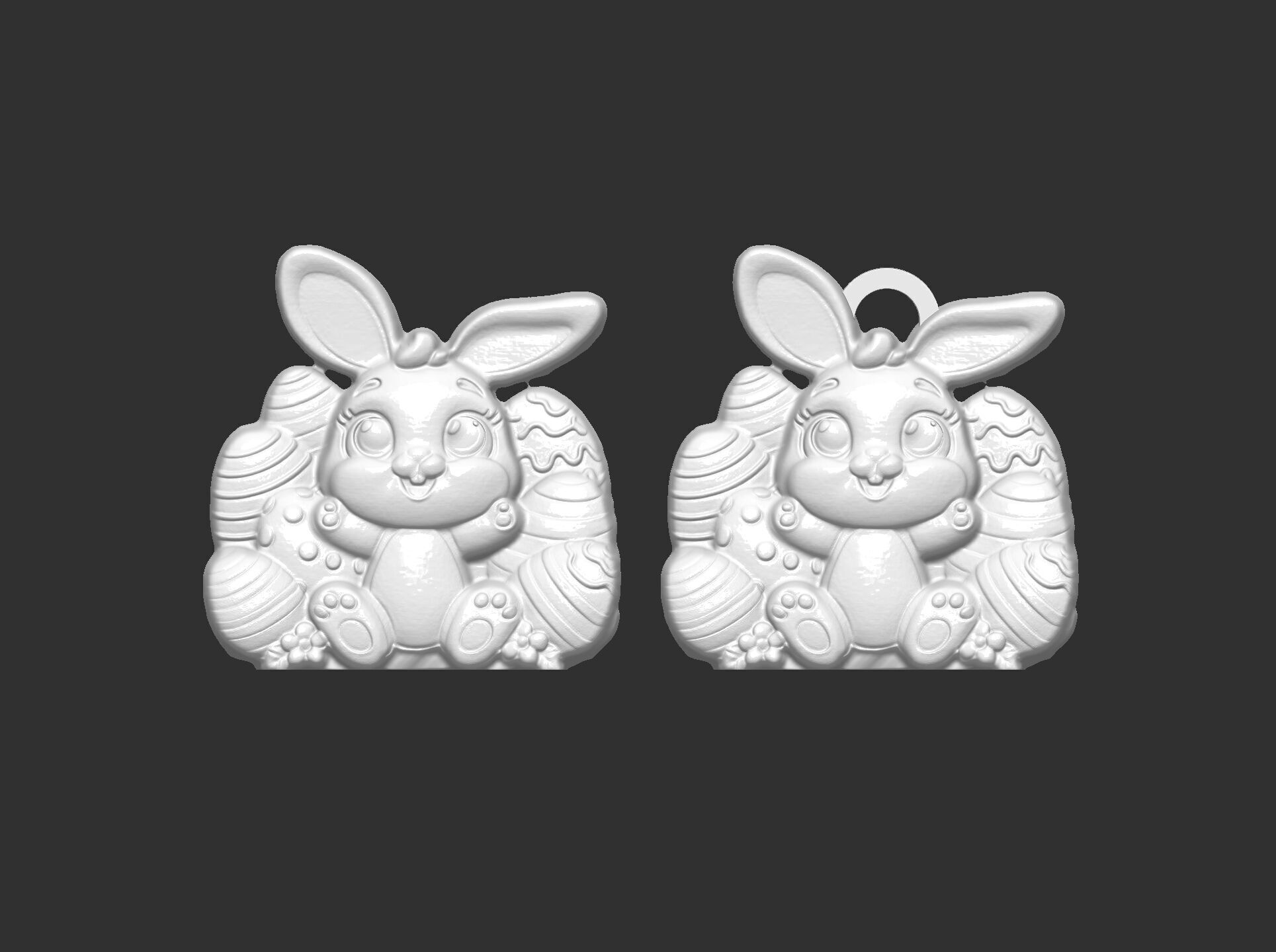 Easter bunny egga decor  3D print model_20