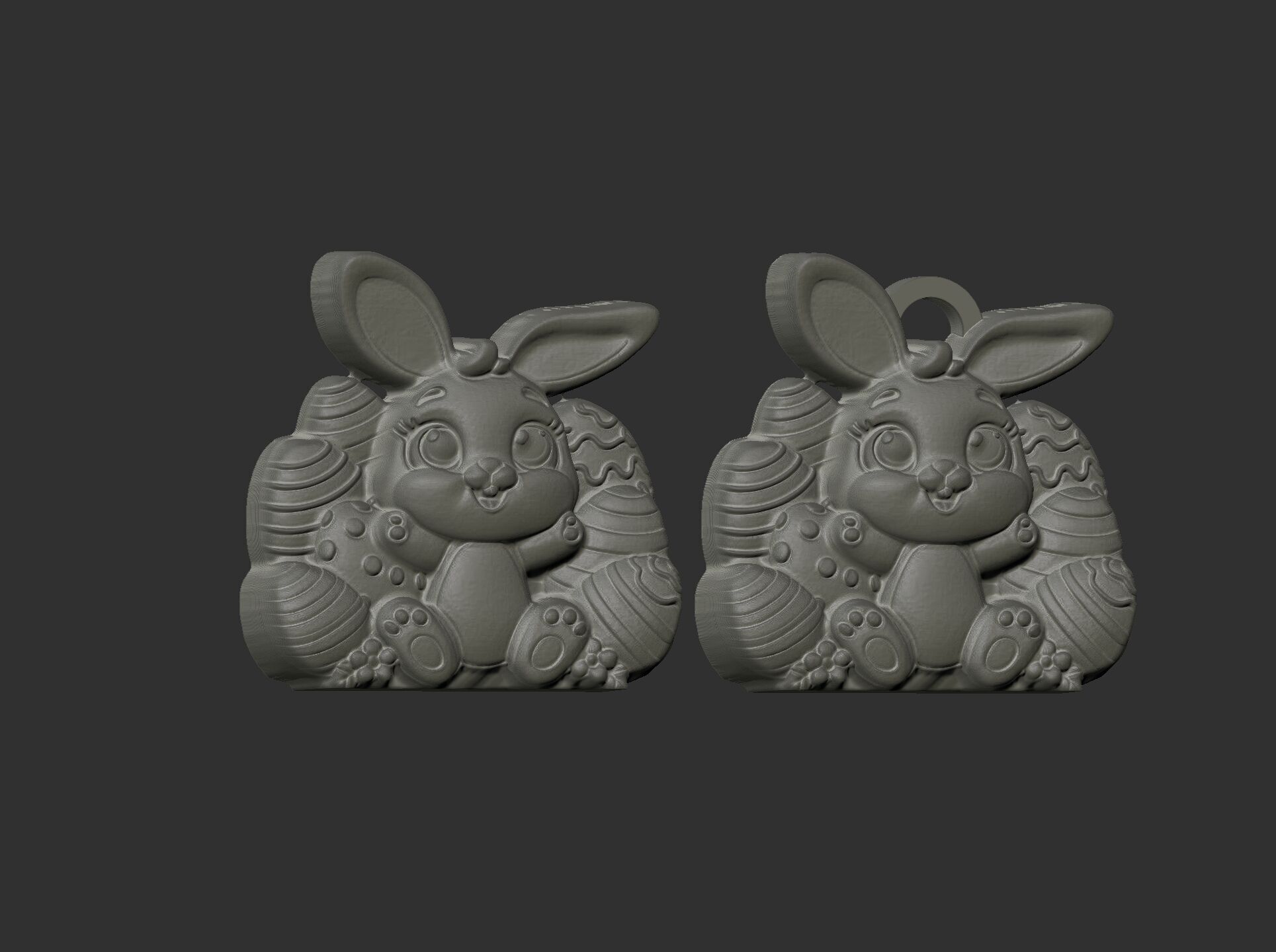 Easter bunny egga decor  3D print model_10
