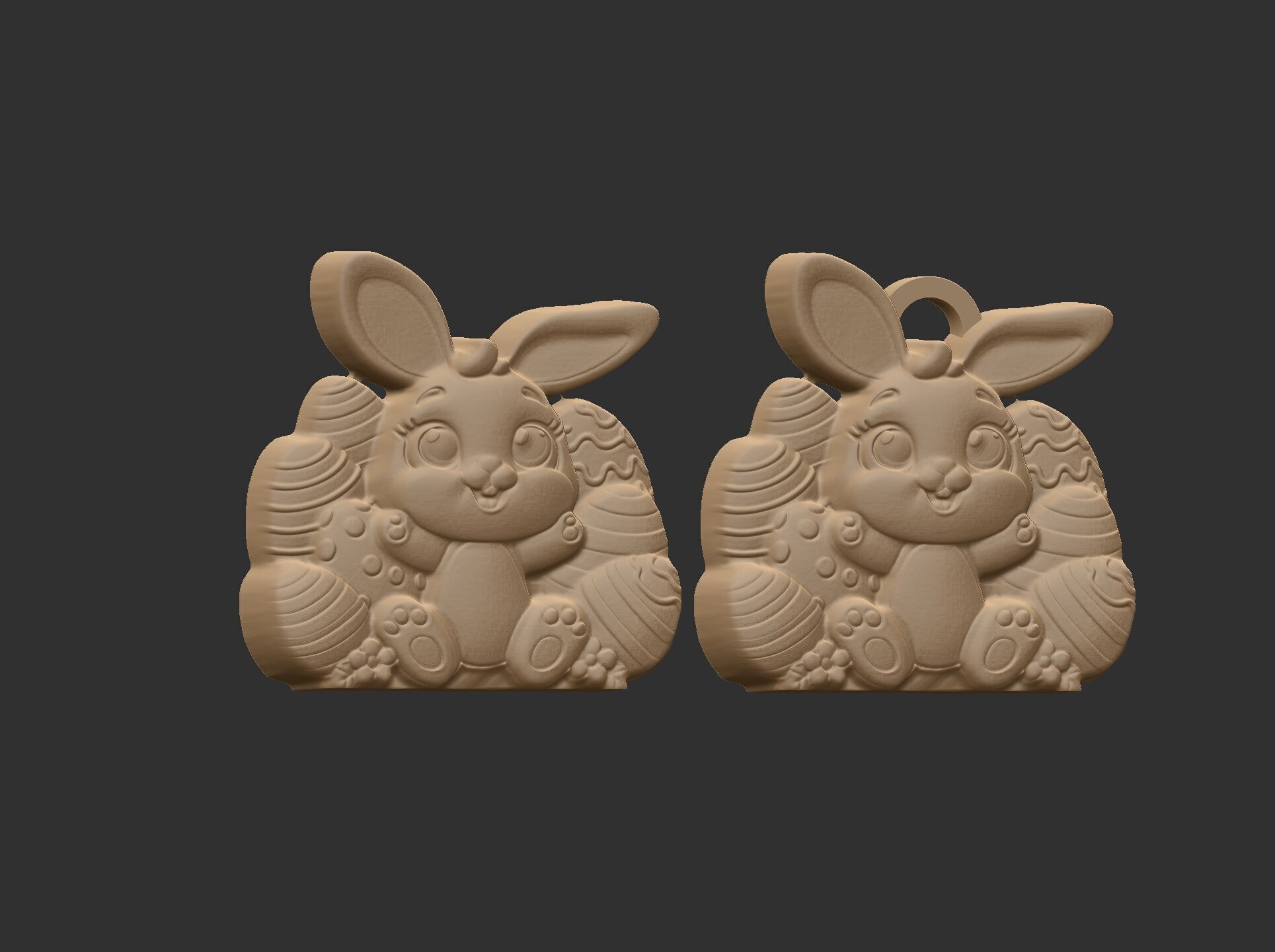 Easter bunny egga decor  3D print model_11