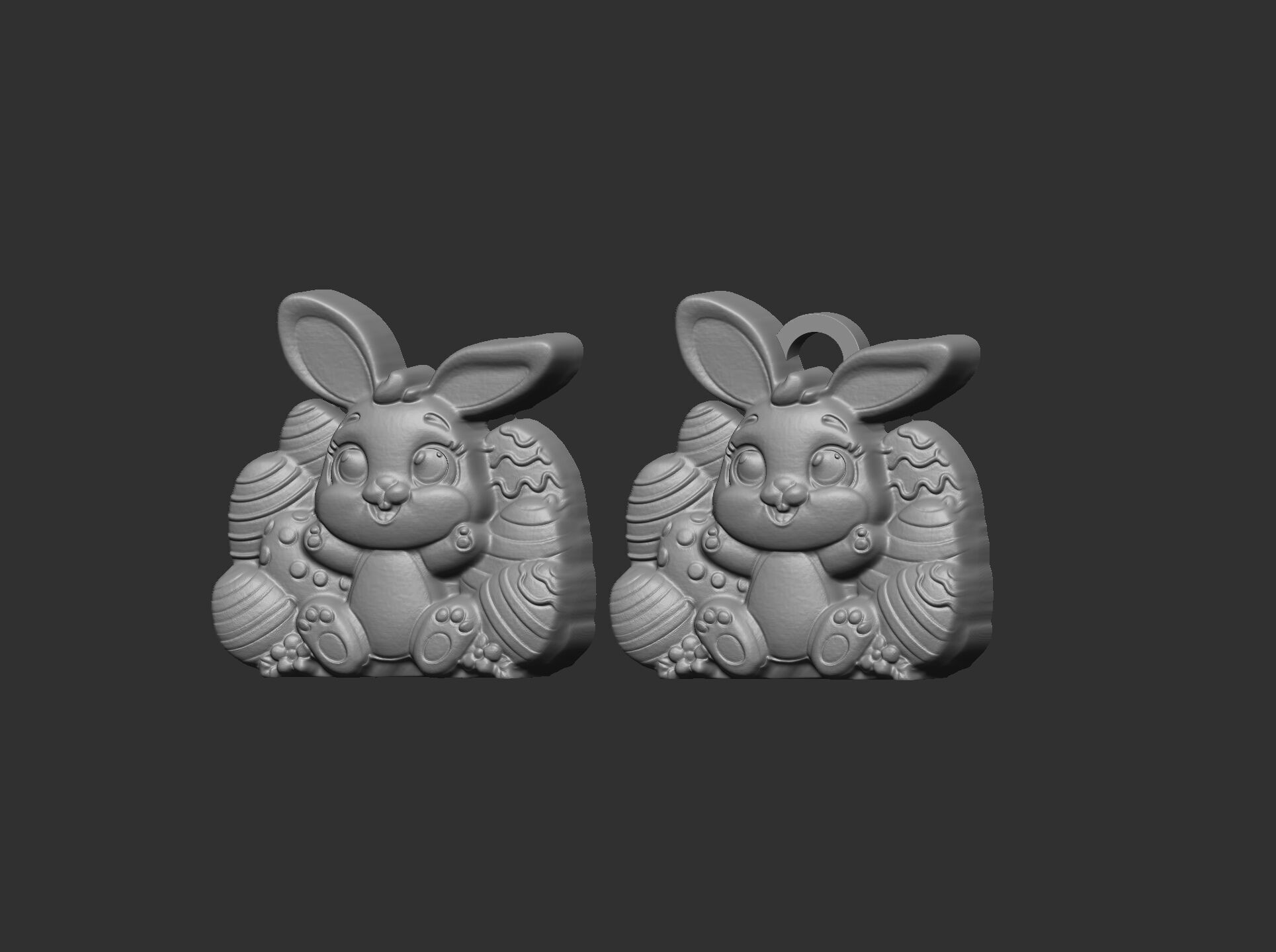 Easter bunny egga decor  3D print model_5
