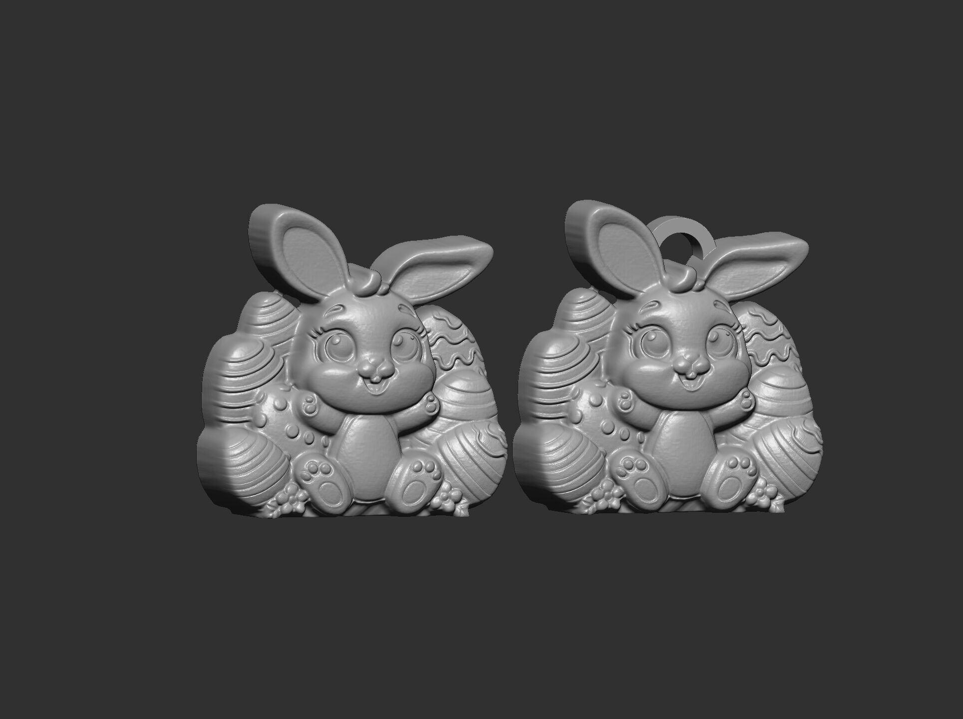Easter bunny egga decor  3D print model_17