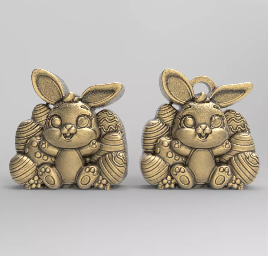 Easter bunny egga decor  3D print model_0