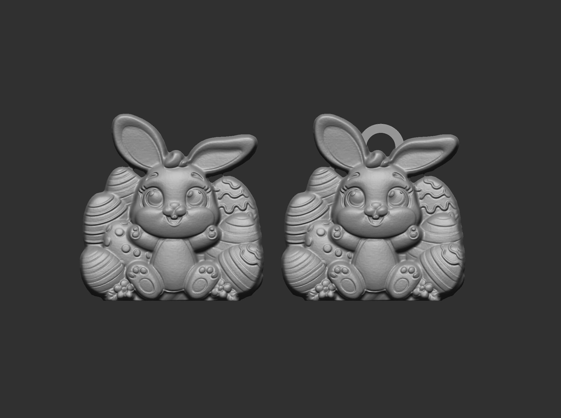 Easter bunny egga decor  3D print model_7
