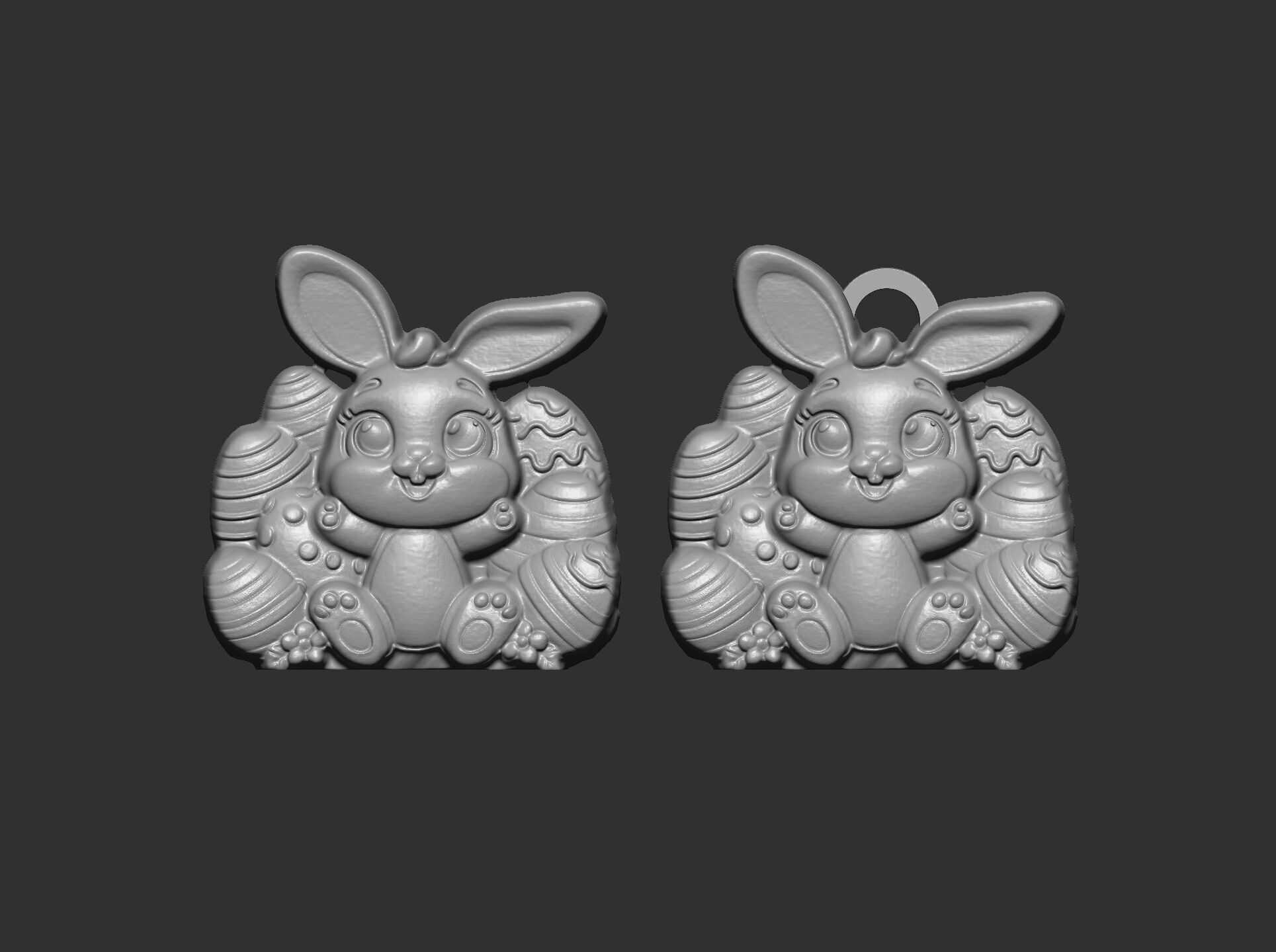 Easter bunny egga decor  3D print model_18