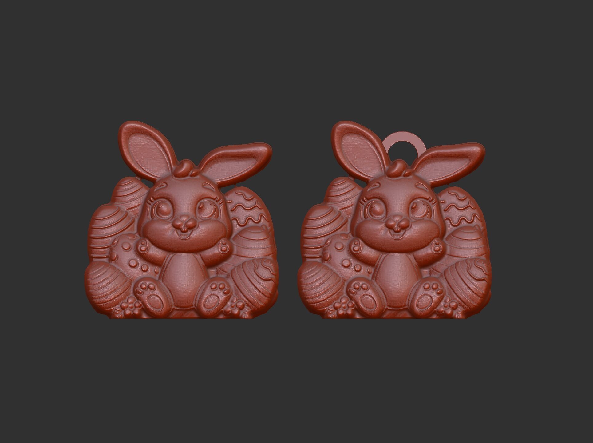 Easter bunny egga decor  3D print model_16