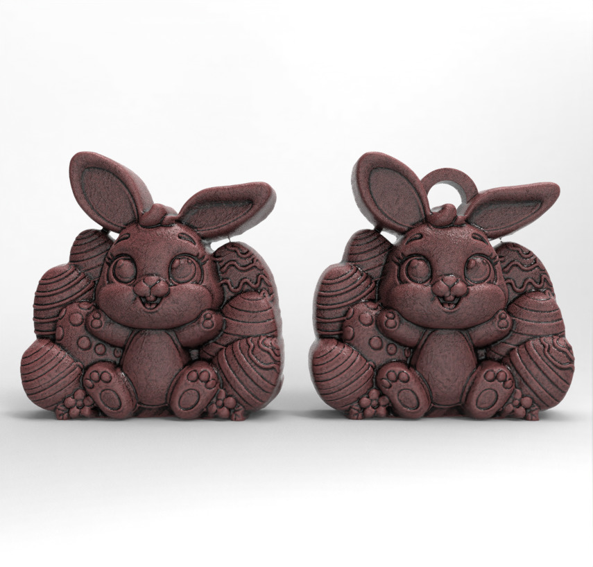Easter bunny egga decor  3D print model_1