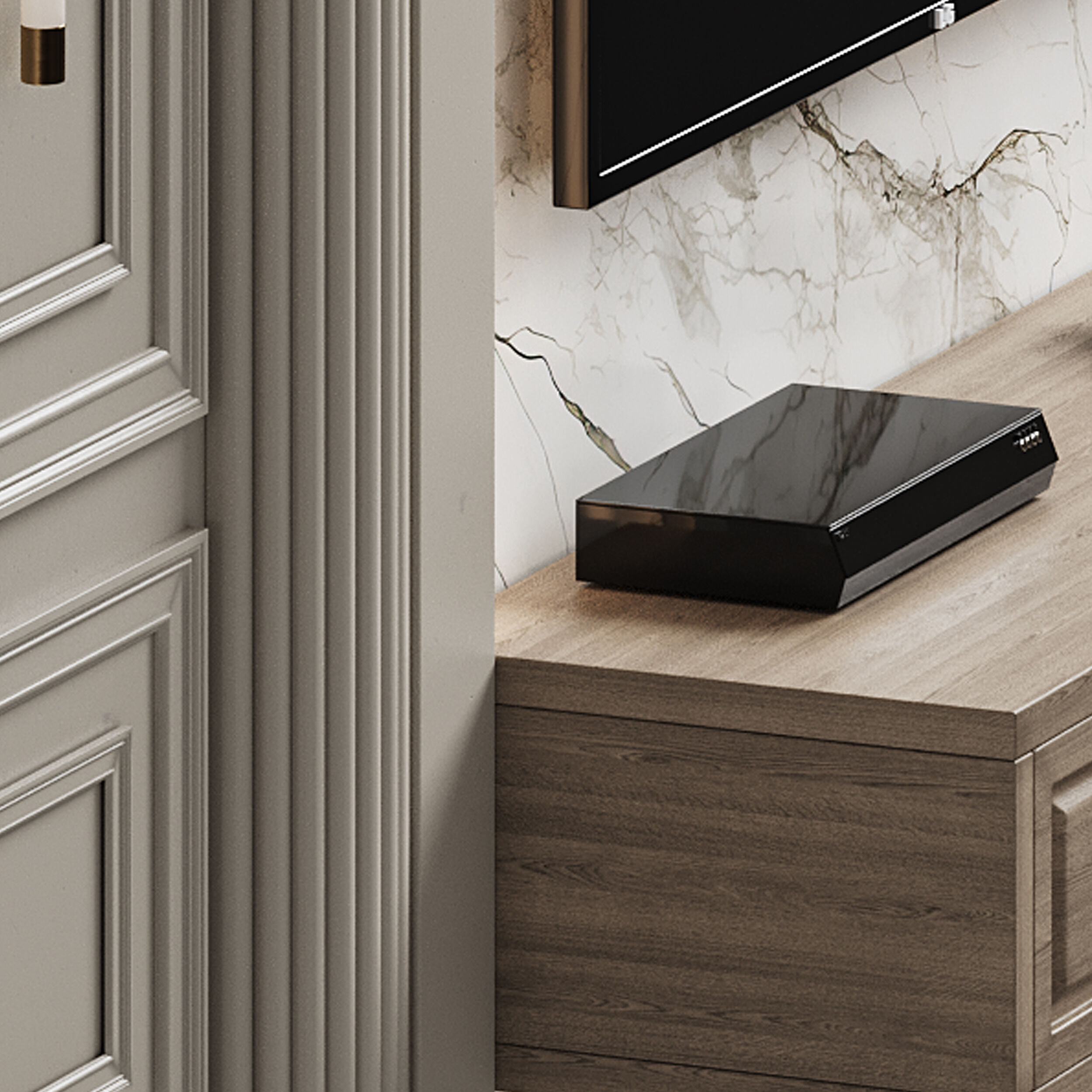 Modern TV Wall 07 3D model_10