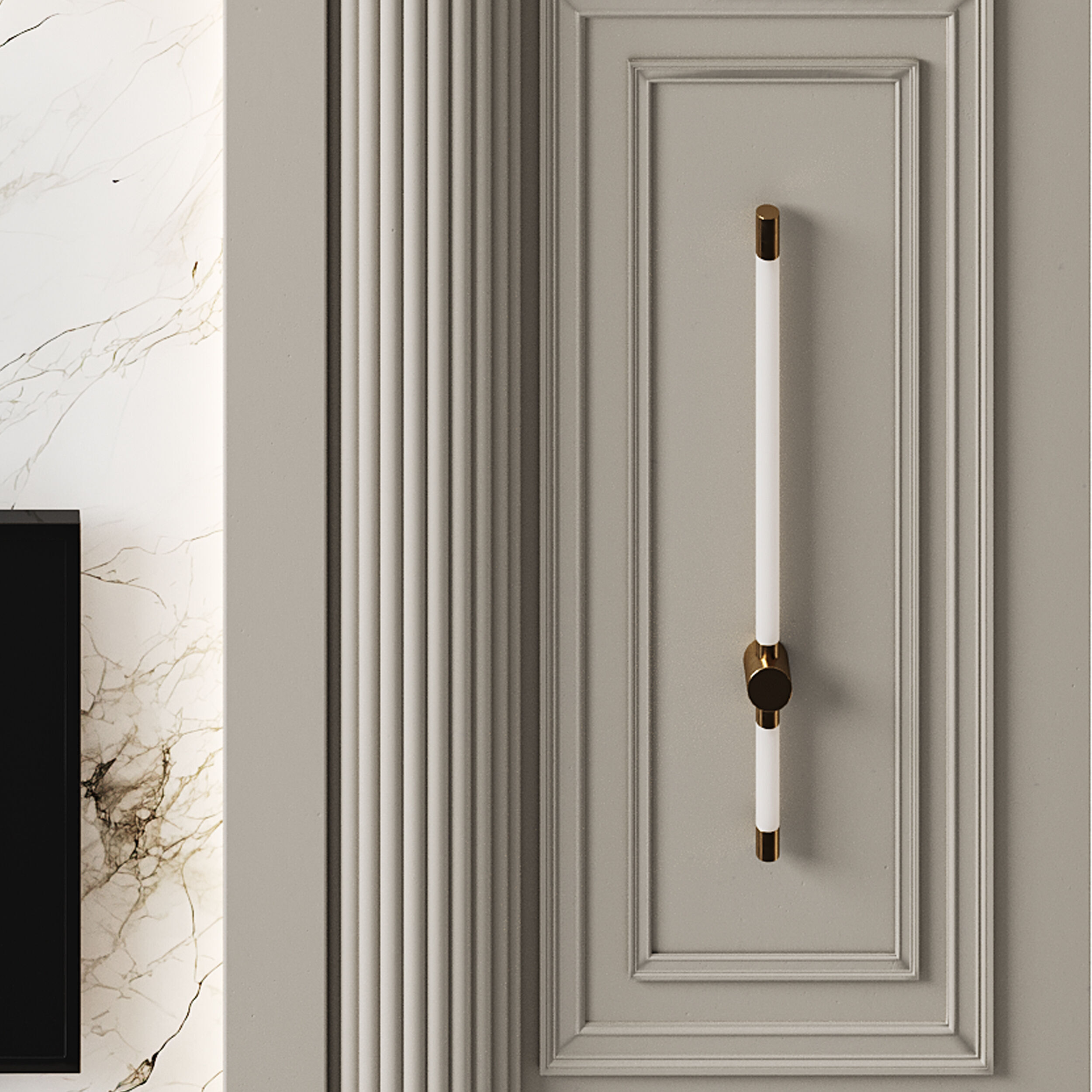 Modern TV Wall 07 3D model_11