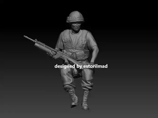 AMERICAN SOLDIER VIETNAM CREW M113 V2 3D print model
