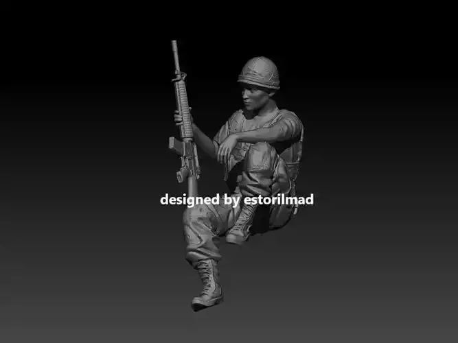 AMERICAN SOLDIER VIETNAM CREW M113 V1 3D print model
