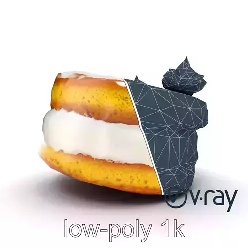 Mexican Tres Leches Cake model pack Low-poly 3D model