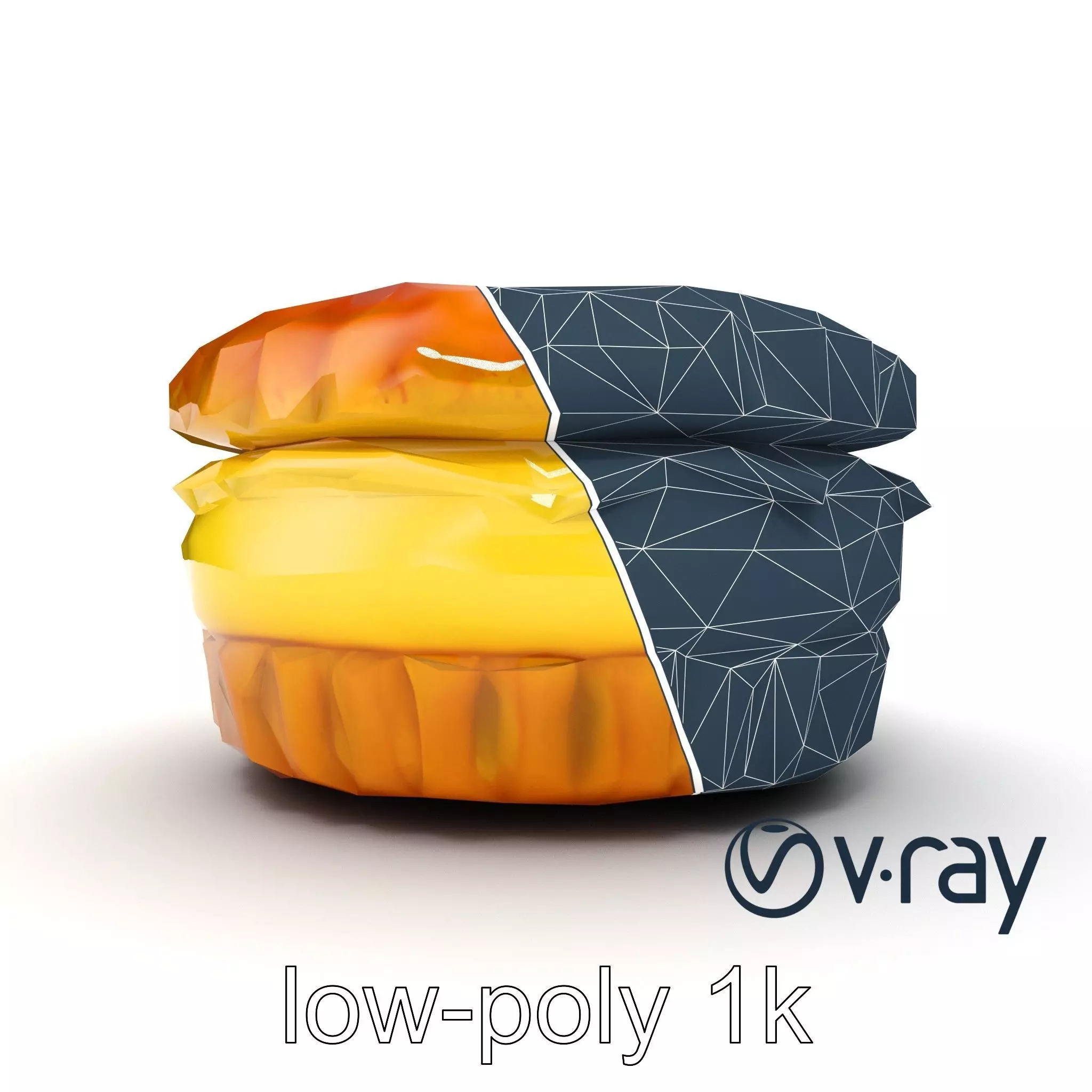 Pastel de Nata Dessert Model Pack Low-poly 3D model