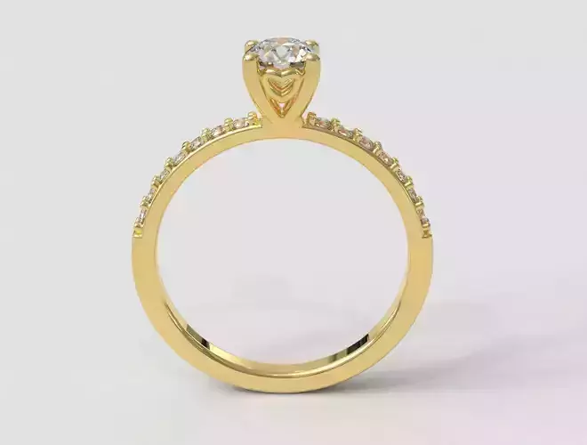 5mm Heart Engagement Ring