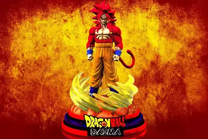 GOKU SSJ 4 FASE DRAGON BALL DAIMA  3D print model
