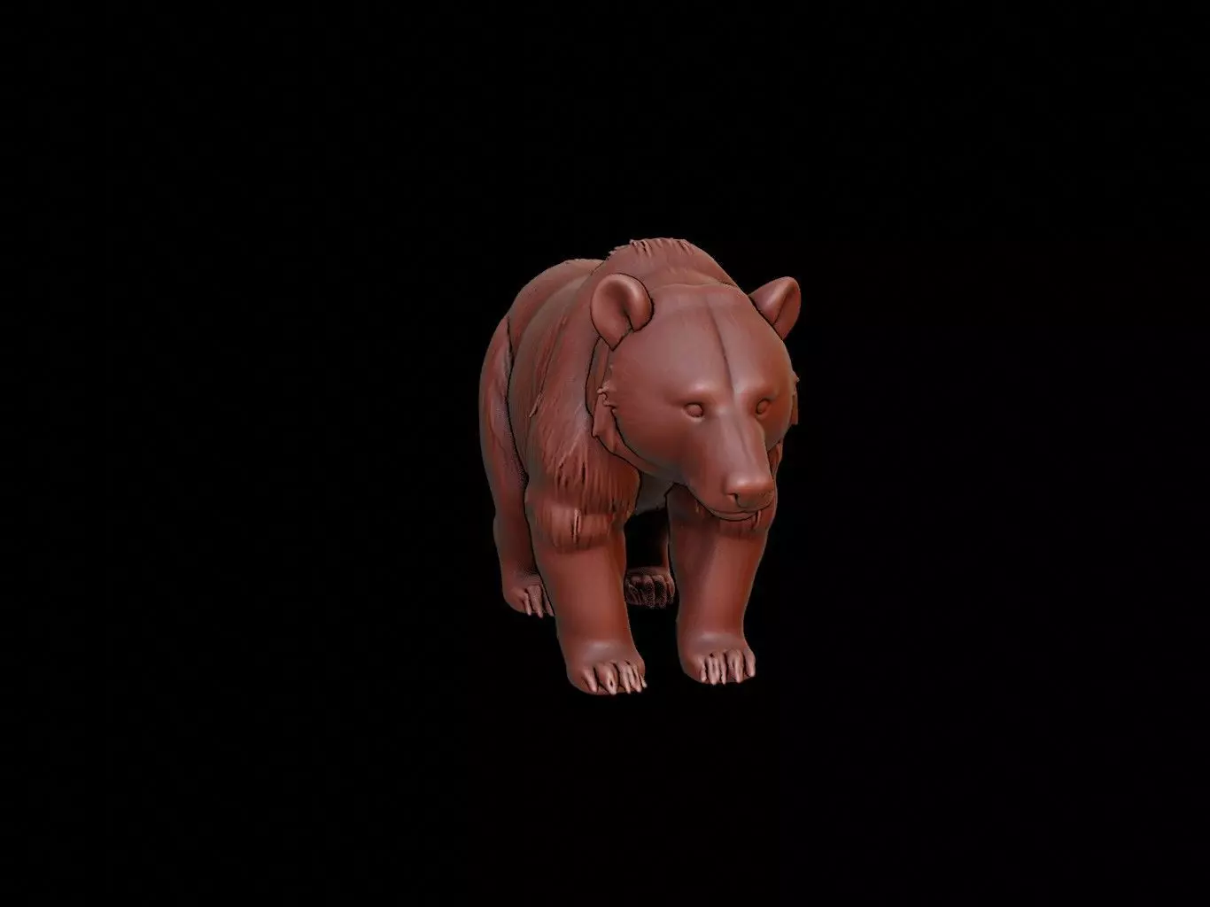 Bear Animal Sculpture 3D print model_0