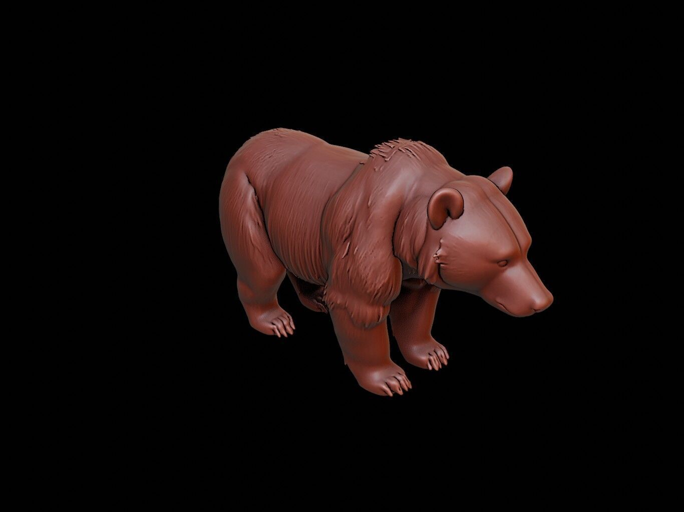 Bear Animal Sculpture 3D print model_1