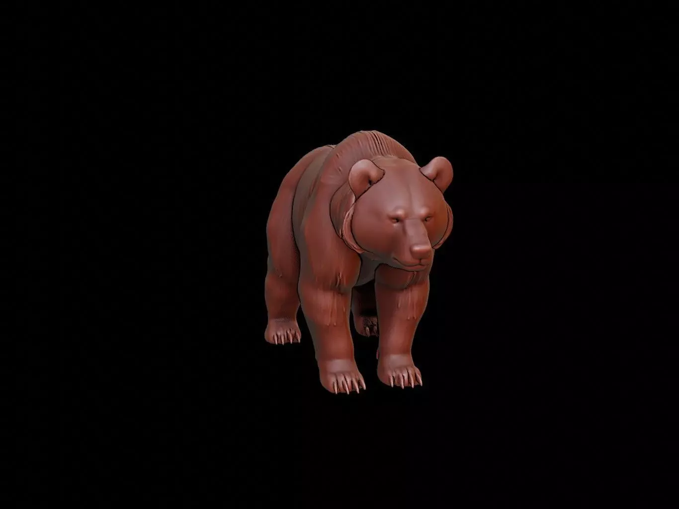 Bear Animal Sculpture 3D print model_0