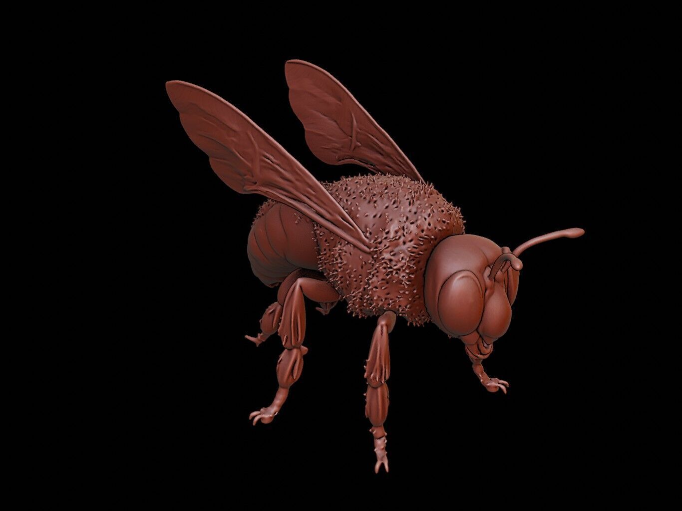 Bee Animal Sculpture 3D print model_1