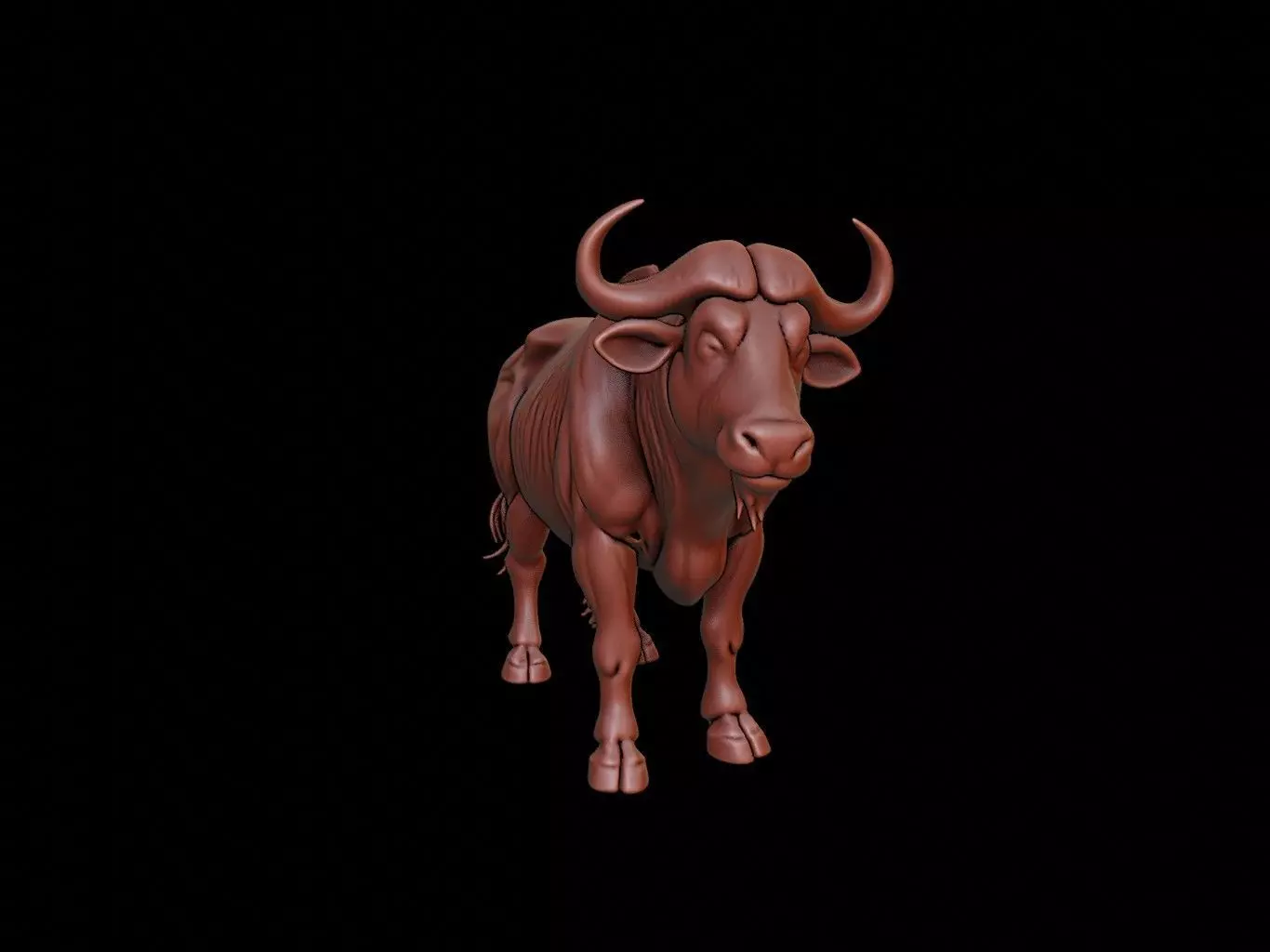 Buffalo Animal Sculpture 3D print model