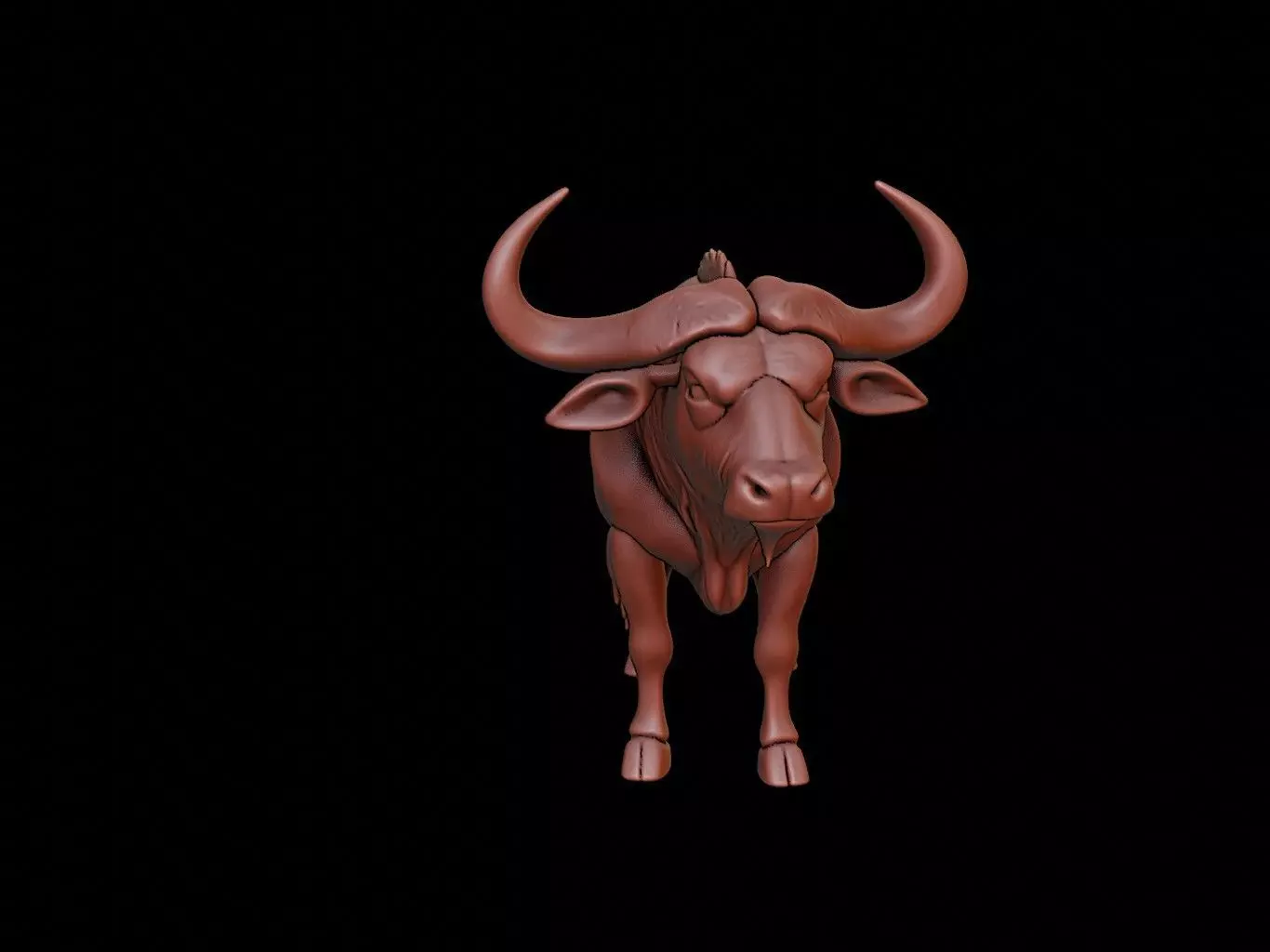 Buffalo Animal Sculpture 3D print model