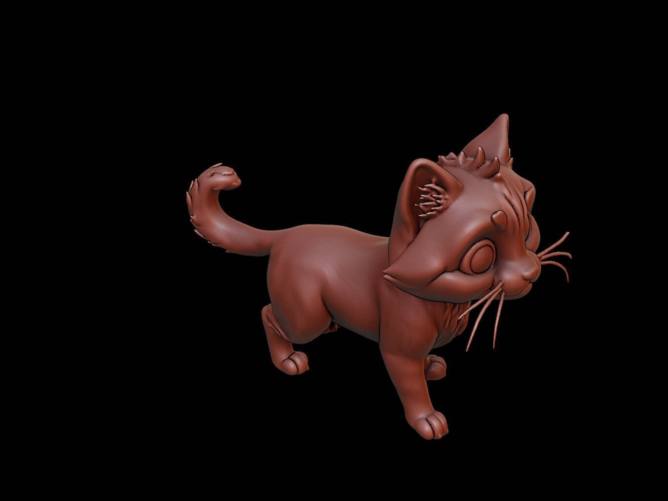 Cat Animal Sculpture 3D print model_1