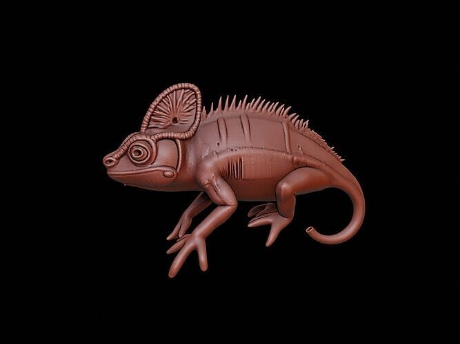 Chameleon Animal Sculpture 3D print model