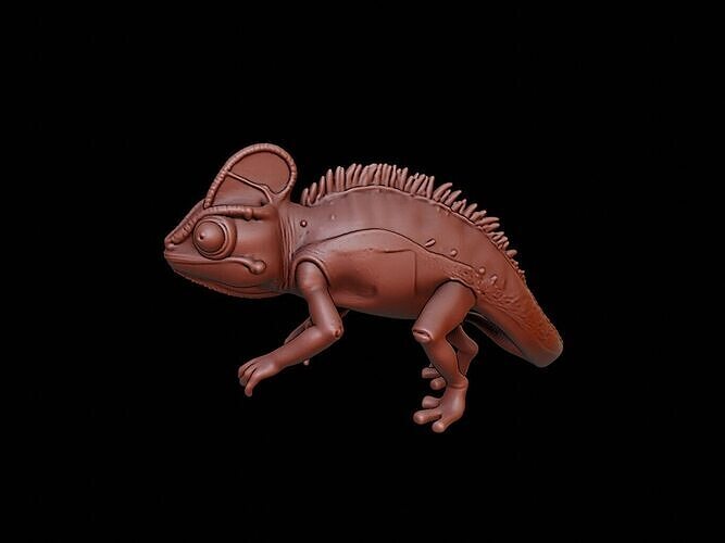 Chameleon Animal Sculpture 3D print model