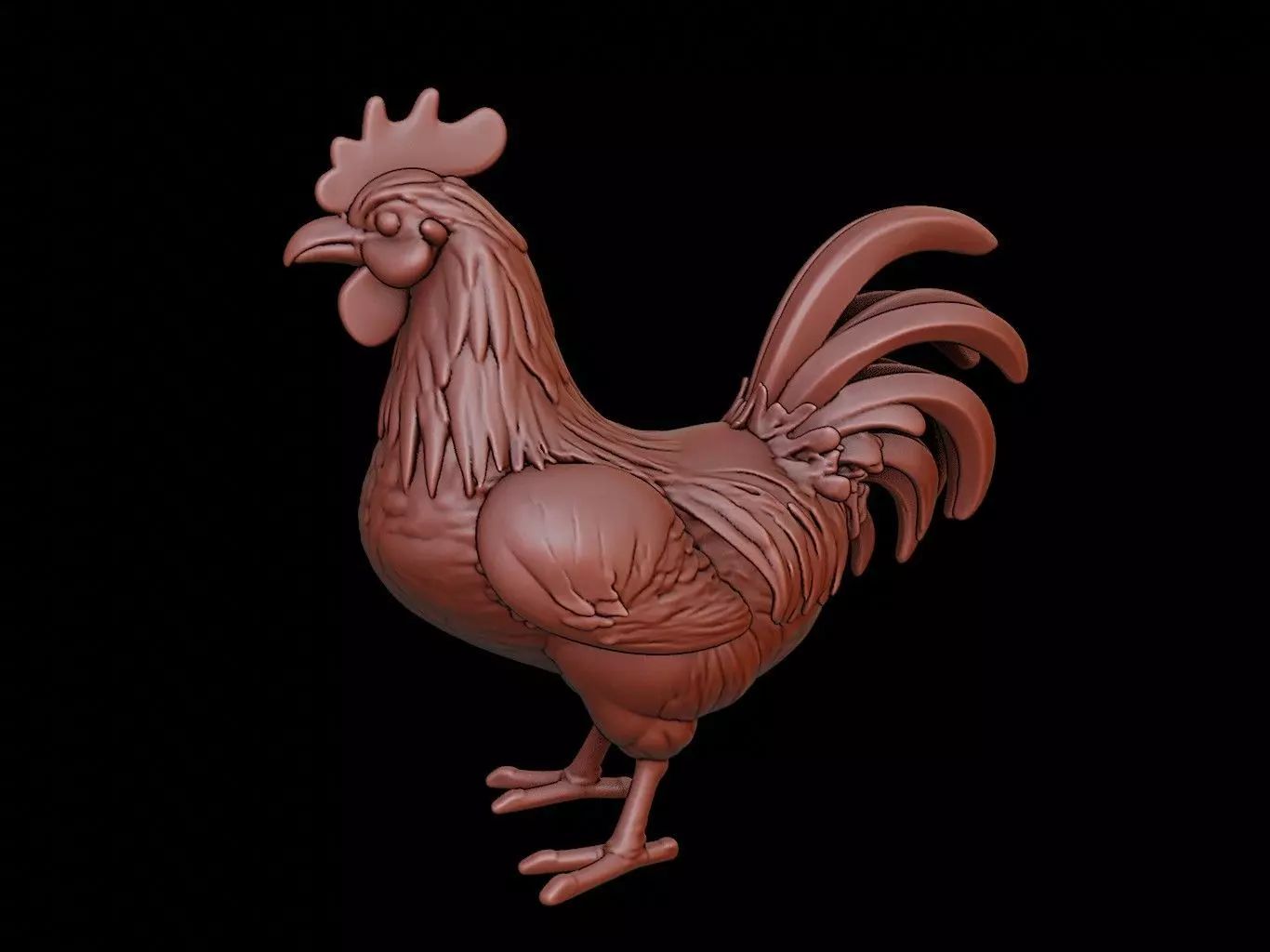 Chicken Animal Sculpture 3D print model