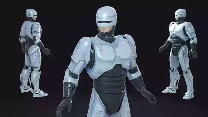RoboCop Animation-Ready Sci-Fi Hero Low-poly 3D model RoboCop Animation-Ready Sci-Fi Hero Low-poly 3D model