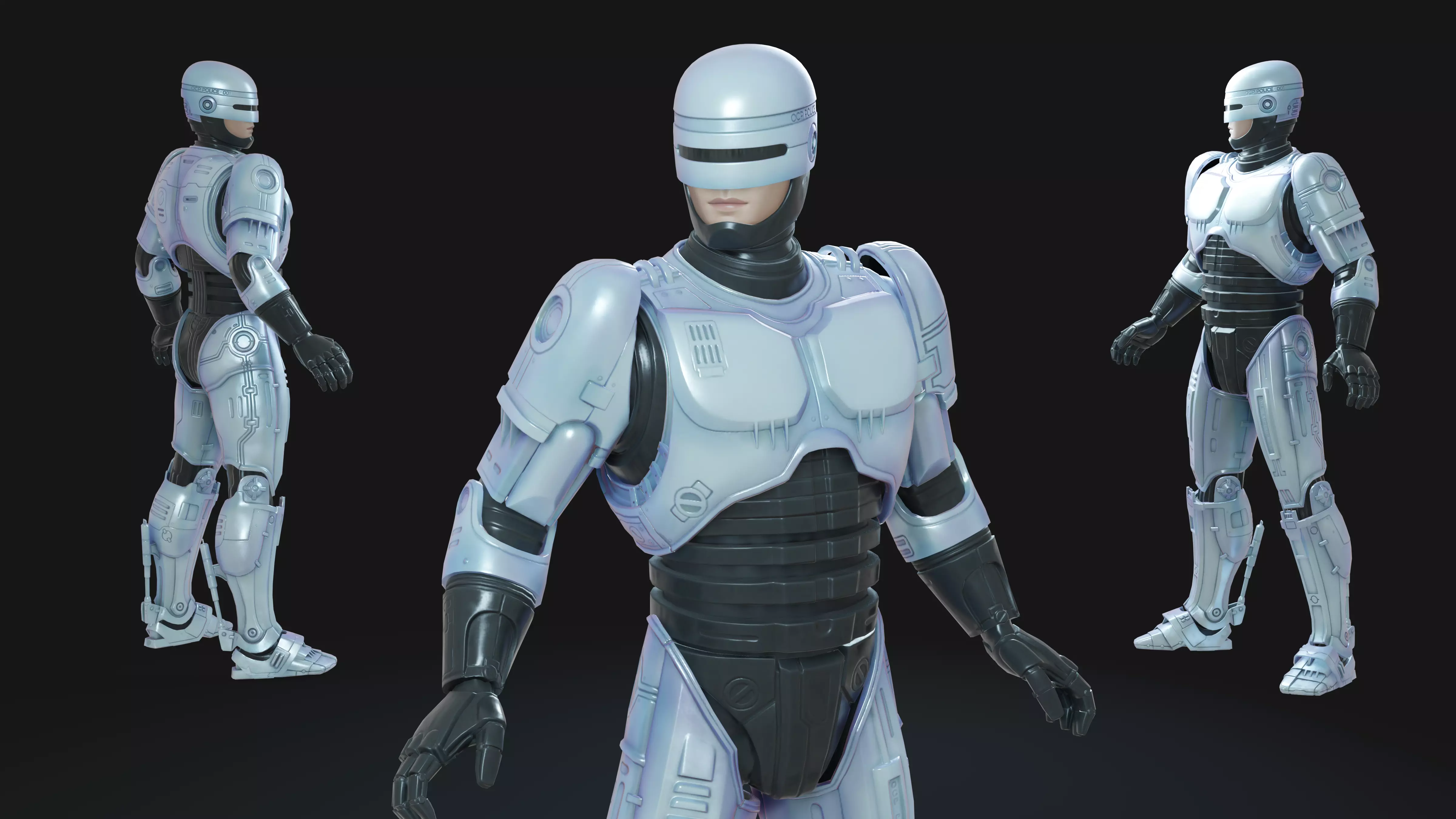RoboCop Animation-Ready Sci-Fi Hero Low-poly 3D model_0