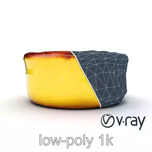 Classic Italian Tiramisu Dessert model pack Low-poly 3D model