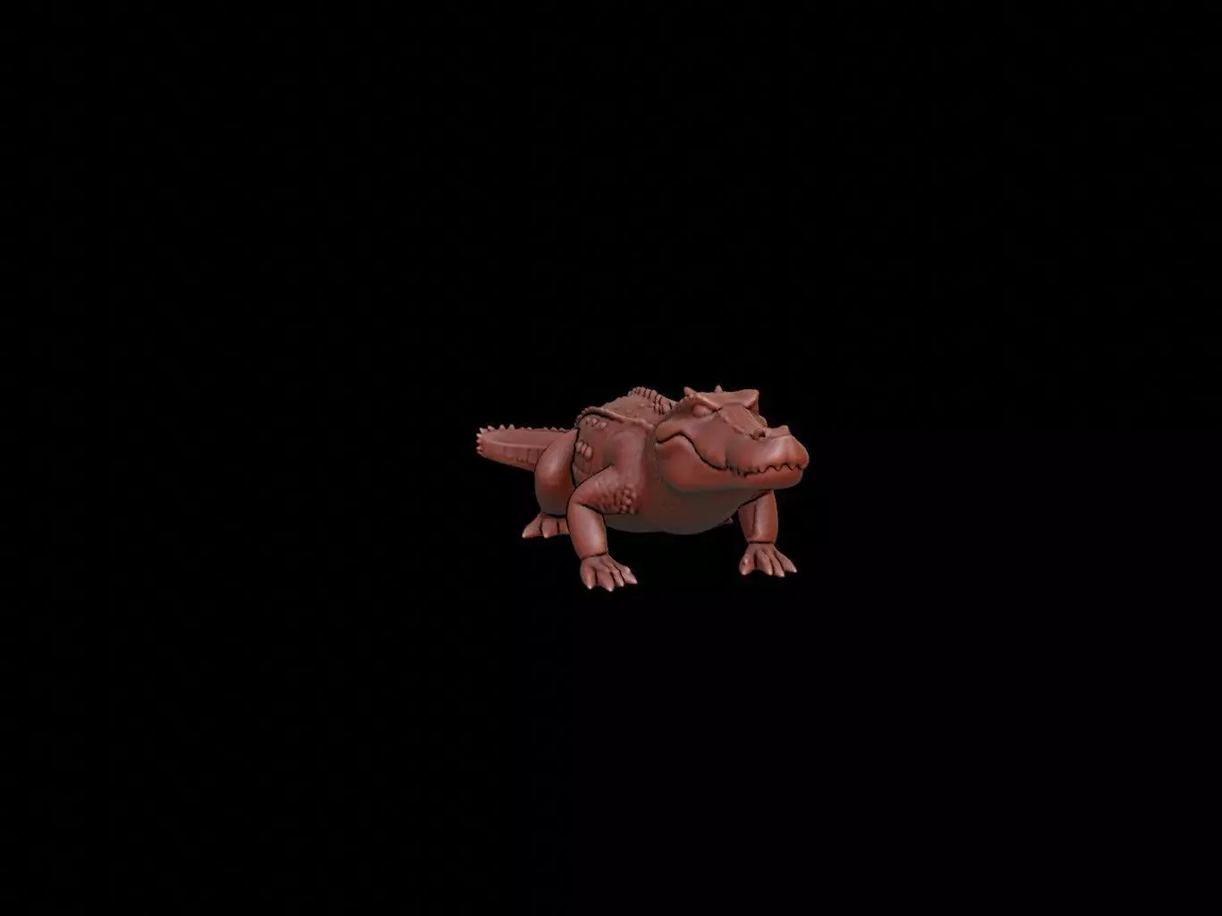 Crocodile Animal Sculpture 3D print model