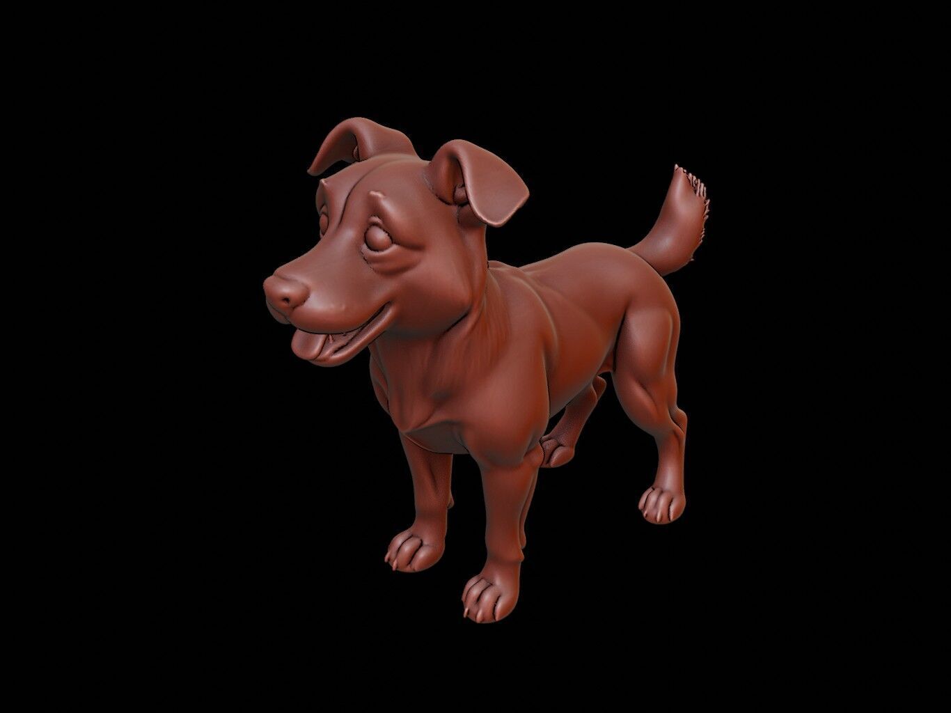 Dog Animal Sculpture 3D print model_1