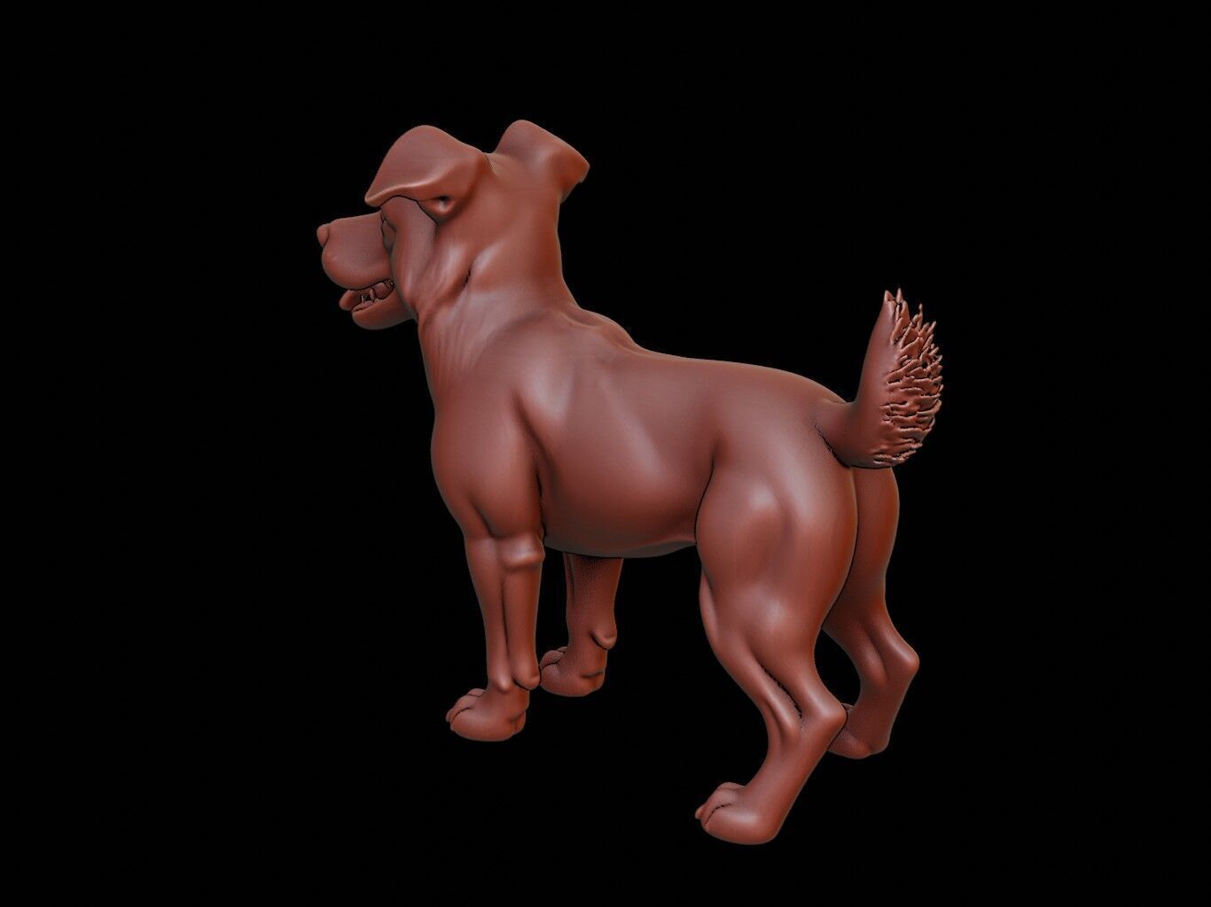 Dog Animal Sculpture 3D print model_2