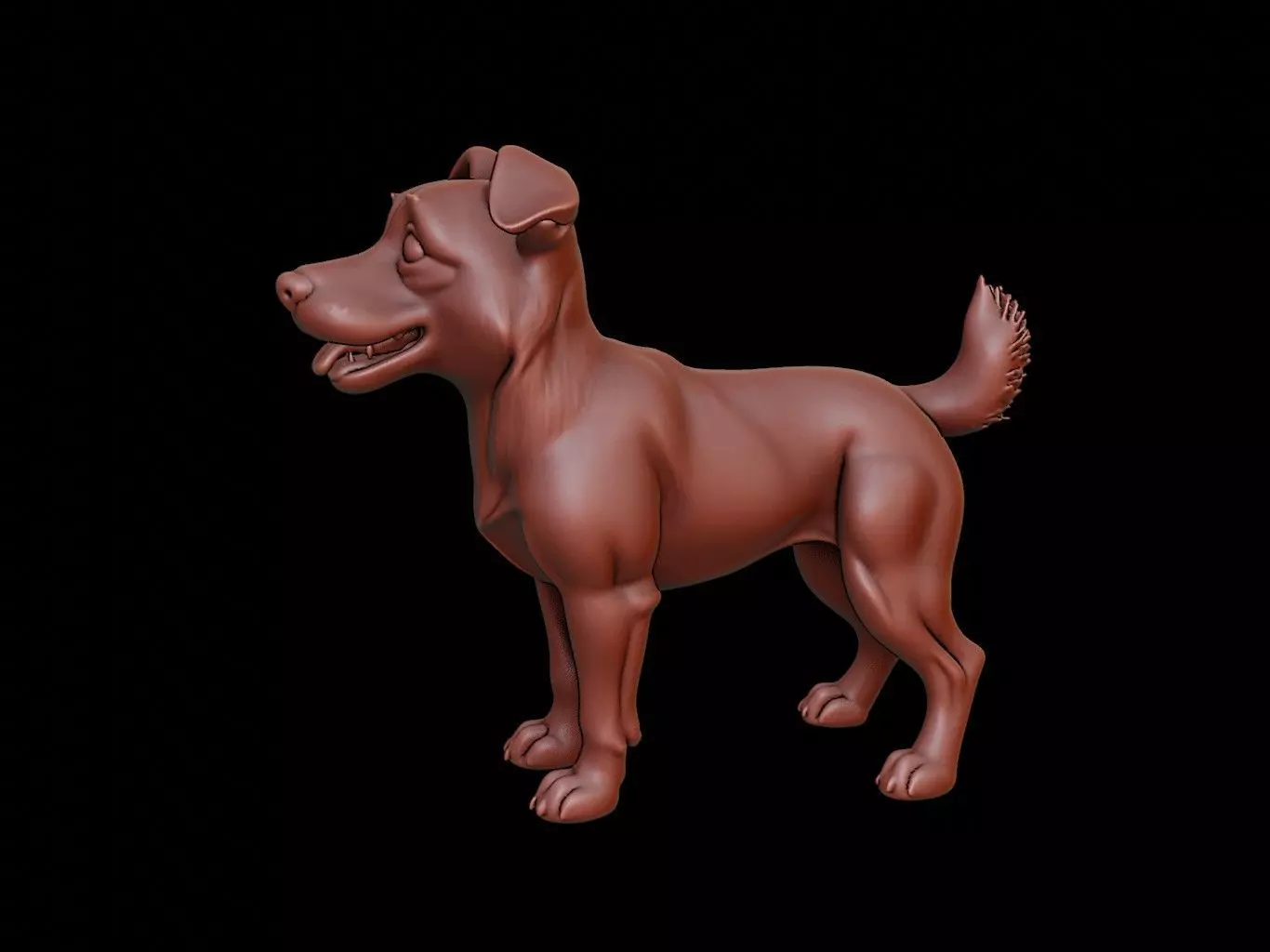 Dog Animal Sculpture 3D print model_0