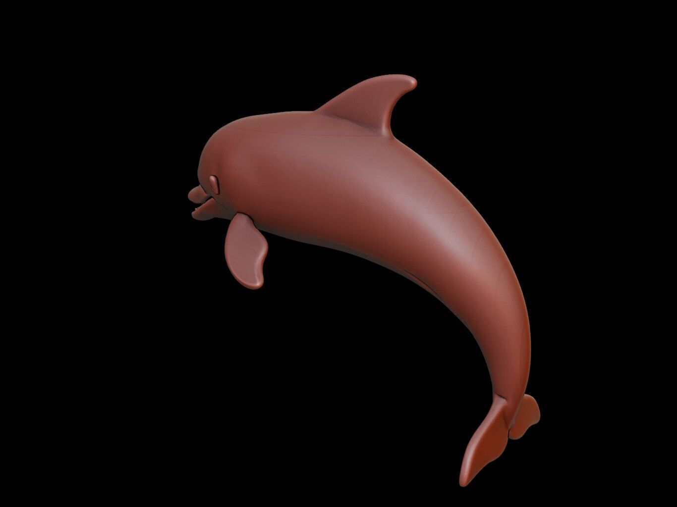 Dolphin Animal Sculpture 3D print model_2