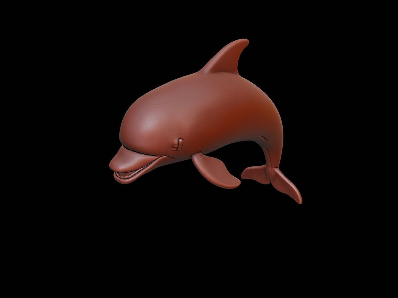 Dolphin Animal Sculpture 3D print model_1