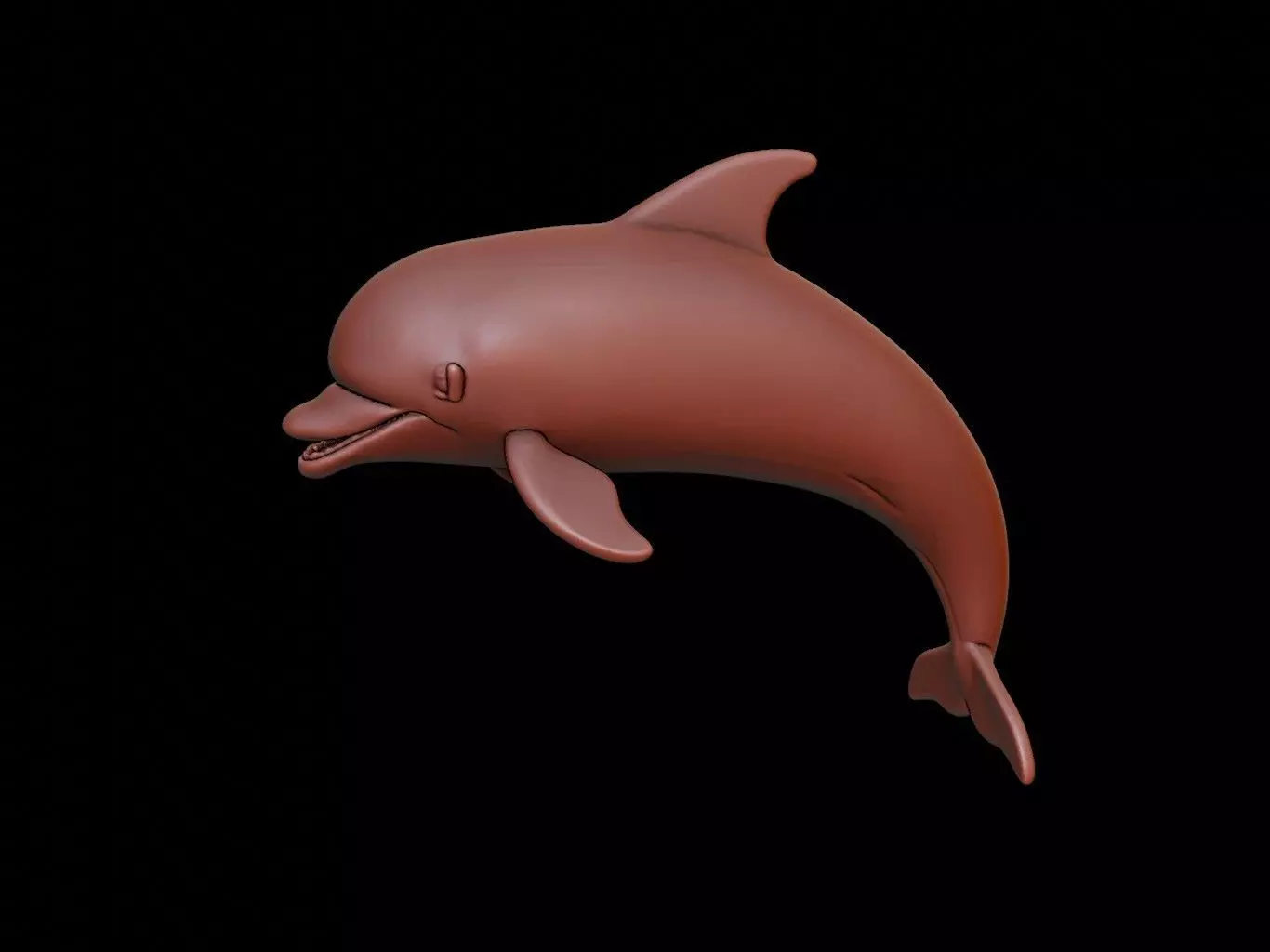 Dolphin Animal Sculpture 3D print model_0