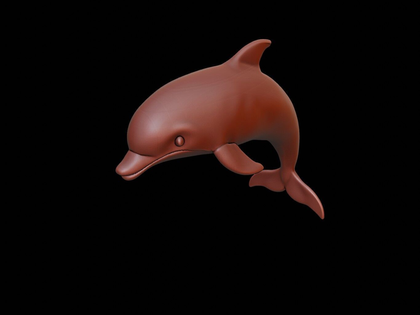 Dolphin Animal Sculpture 3D print model_1