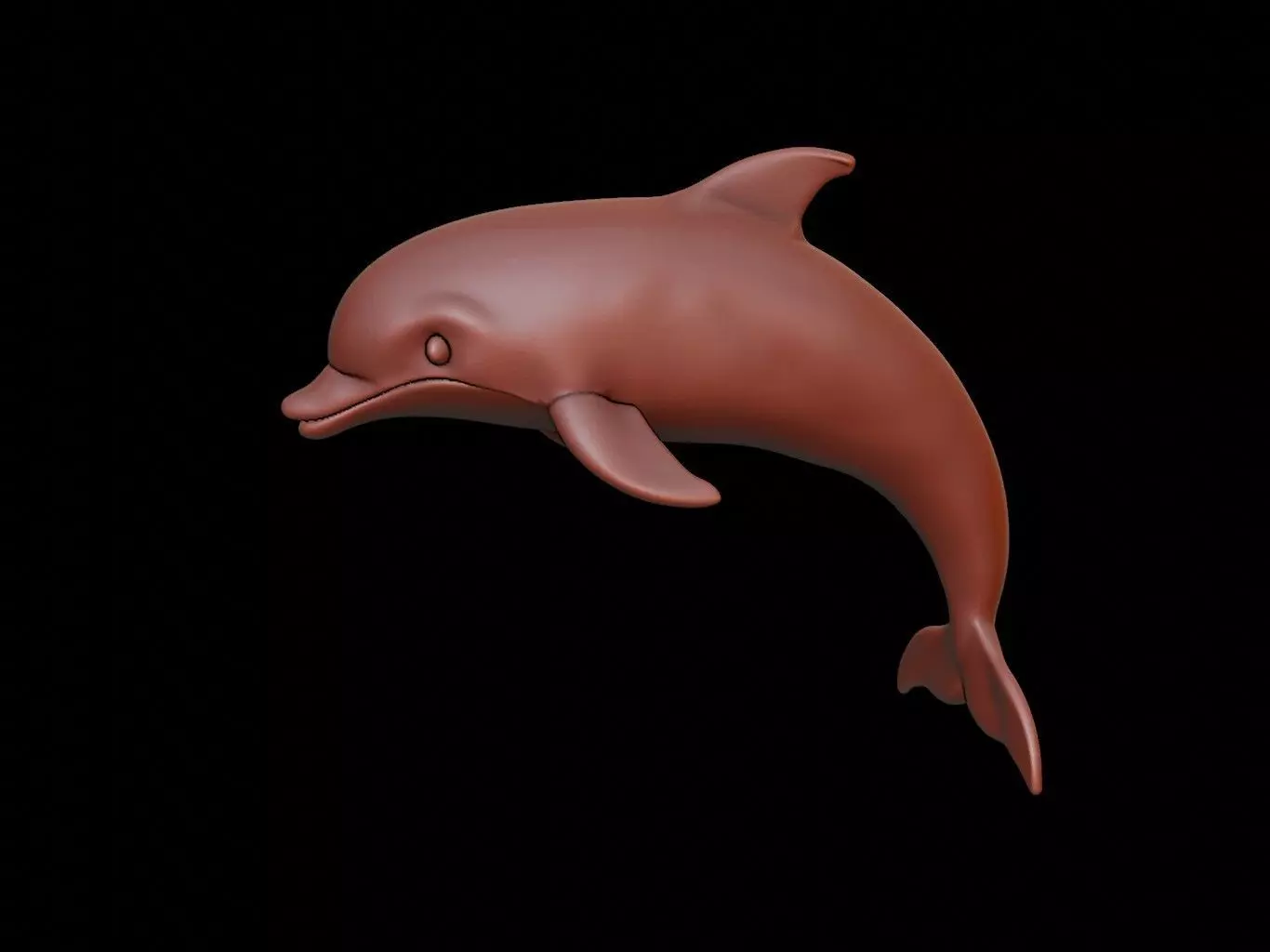 Dolphin Animal Sculpture 3D print model_0