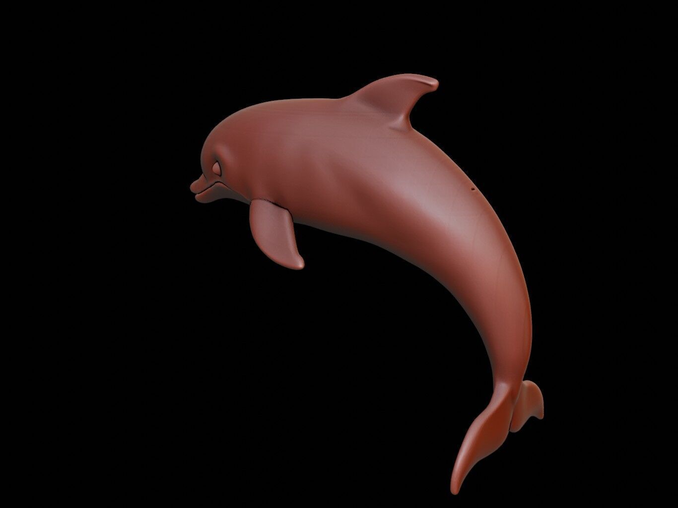 Dolphin Animal Sculpture 3D print model_2
