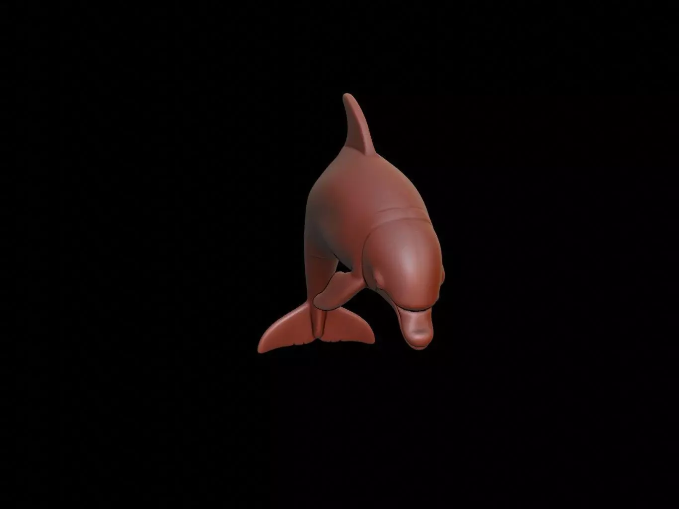 Dolphin Animal Sculpture 3D print model_0