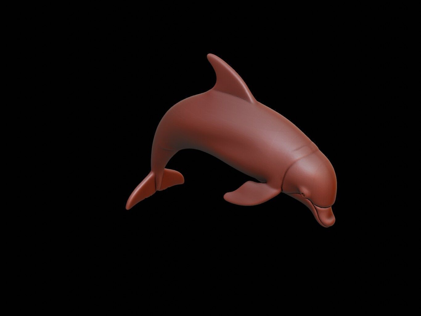 Dolphin Animal Sculpture 3D print model_1