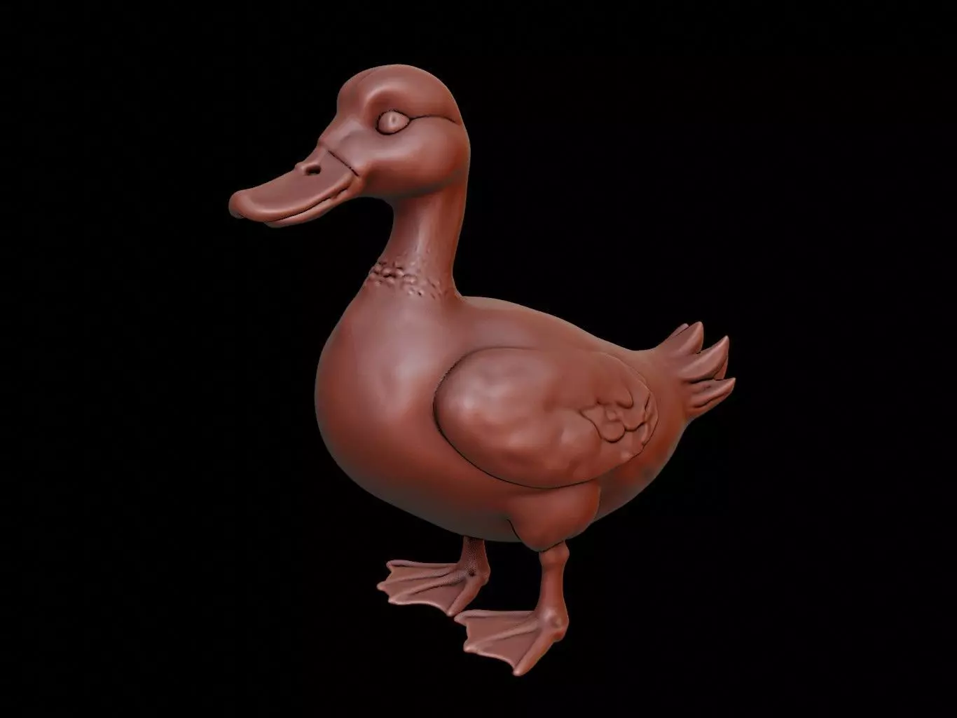 Duck Animal Sculpture 3D print model