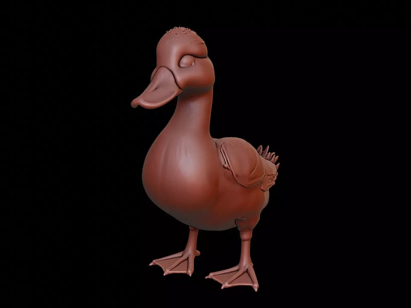 Duck Animal Sculpture 3D print model_0