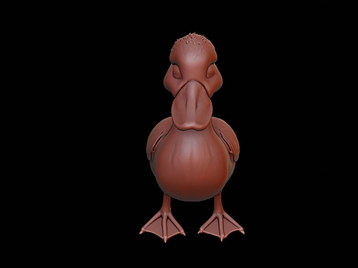 Duck Animal Sculpture 3D print model_1