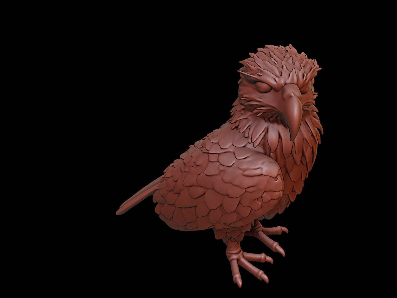Eagle Animal Sculpture 3D print model_1