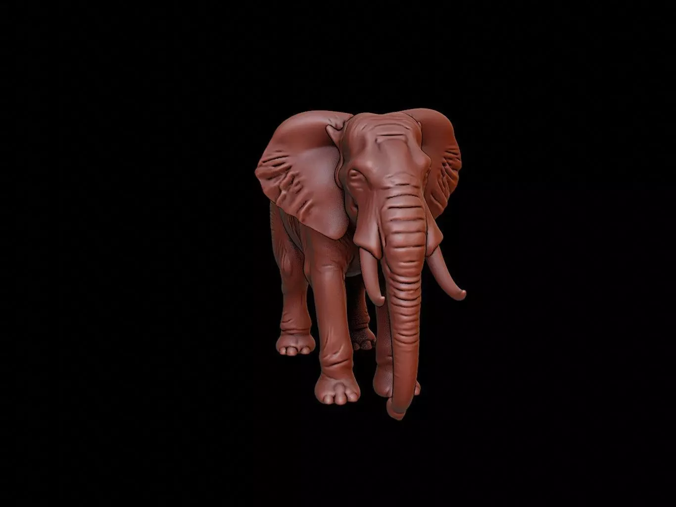 Elephant Animal Sculpture 3D print model