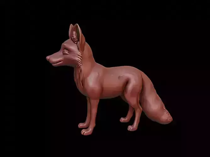 Fox Animal Sculpture 3D print model