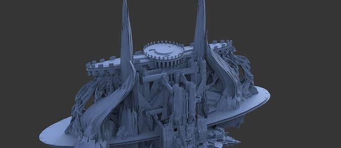 Helms Castle inspired wall 1 3D model